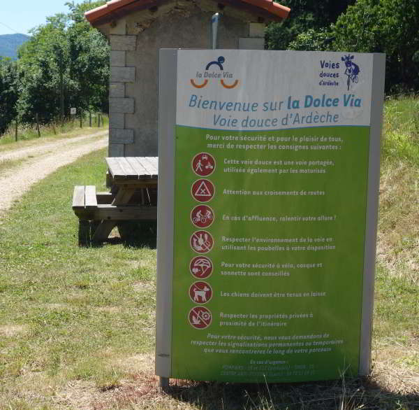 Routebord van La Dolce Via