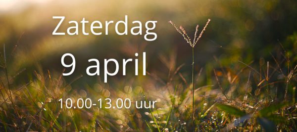 Zaterdag 9 april aankondiging aankonidiging event