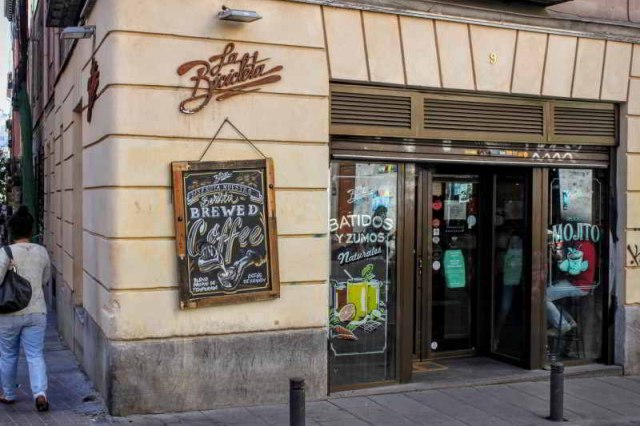 Fietscafé in Madrid