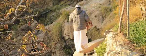 Hiken in Oman op slippers