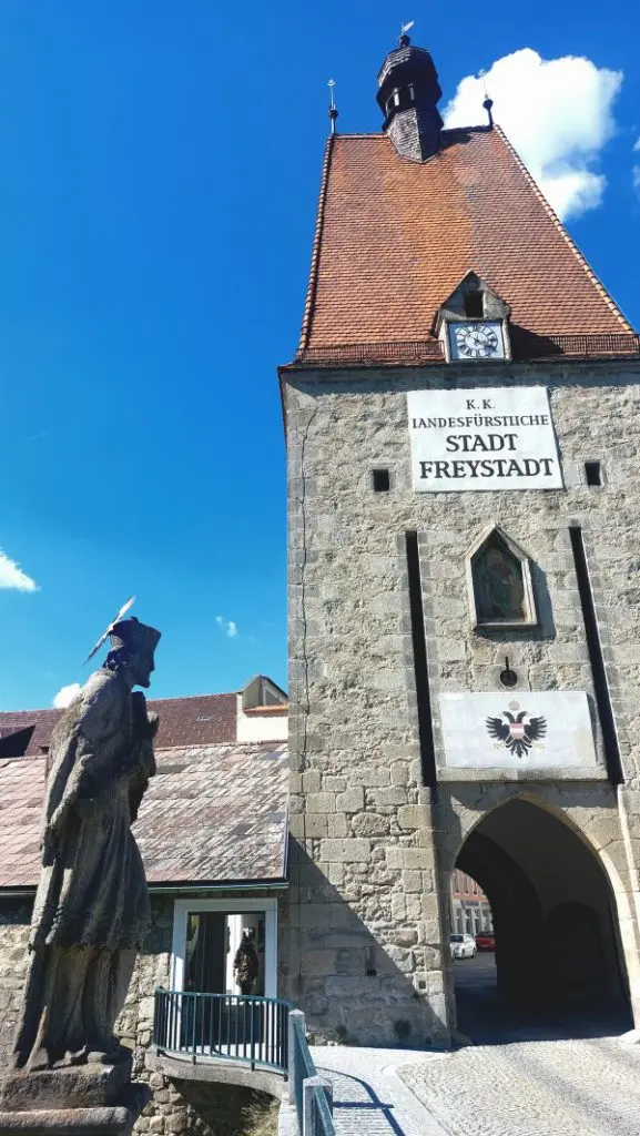 Een van de oude stadspoorten van Freistadt