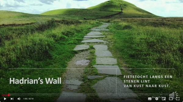 Hadrian's Wall op de grens van Engeland met Schotland