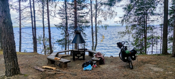 Barbecueplek in Oost-Finland aan het Höytiäinen-meer