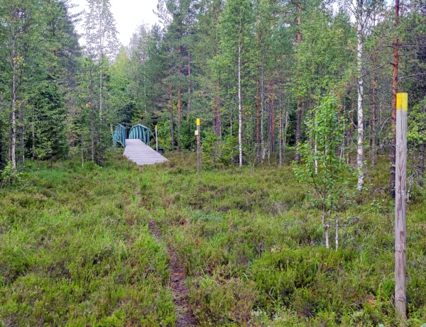 Bruggetje in het grensgebied tussen Finland en Rusland