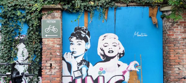 muurschildering Marilyn Monroe in PAKT in Antwerpen