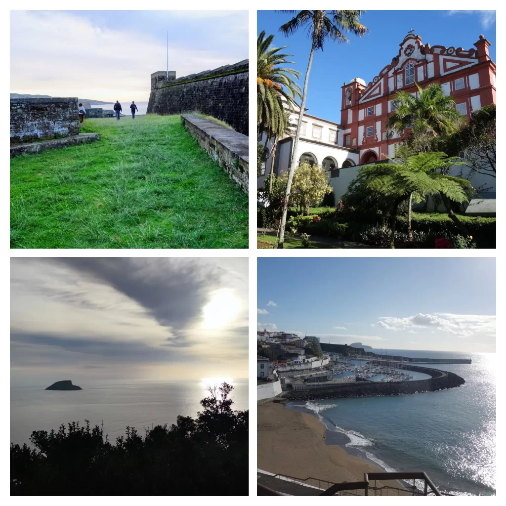 Collage van de stad Angra do Heroismo op Terceira