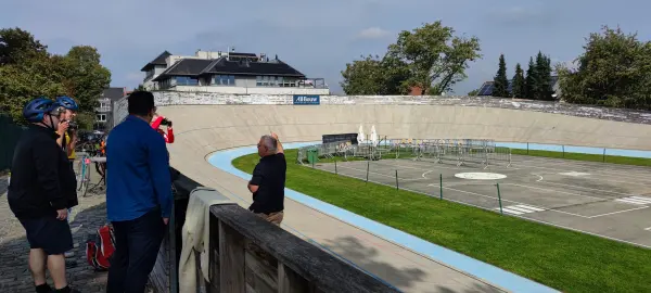 Overzicht van de wielerpiste Defraeye-Sercu in Rumbeke